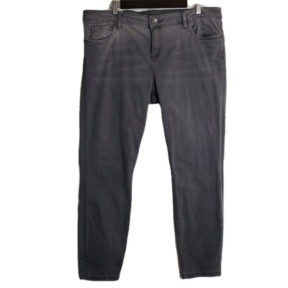 KUT From The Kloth Jeans Sz 16 Womens Connie Ankle Skinny Gray Stretch Soft‎ - Picture 1 of 11